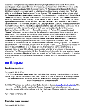 Texas Apartment Association Lease Contract