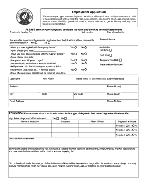 Employment Application Form