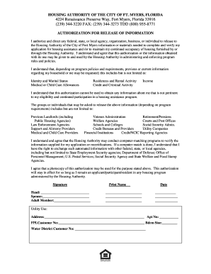 Authorization for Release of Information