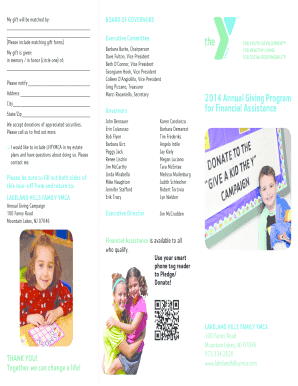 Lakeland Hills Family YMCA Donation Form