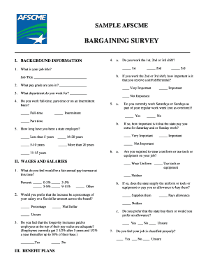 AFSCME Bargaining Survey