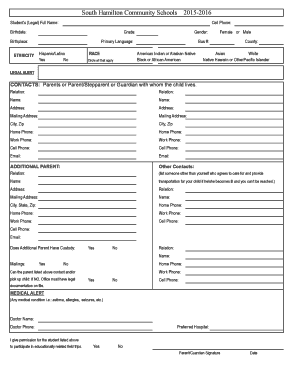 Student Information Form