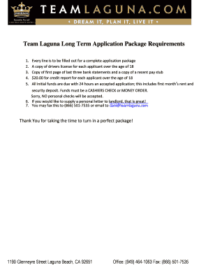 California Residential Rental Application