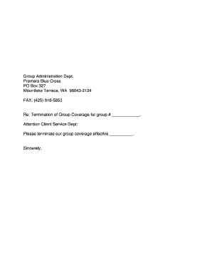 Group Coverage Termination Notice