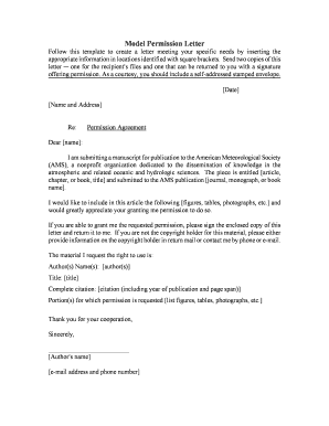 Permission Letter for AMS Publication