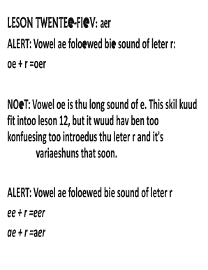 Hi ndisex - ALERT Vowel ae foloewed bi e sound of leter r - 150 Years