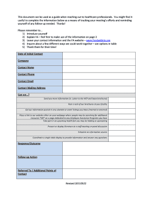 Healthcare Professional Outreach Form