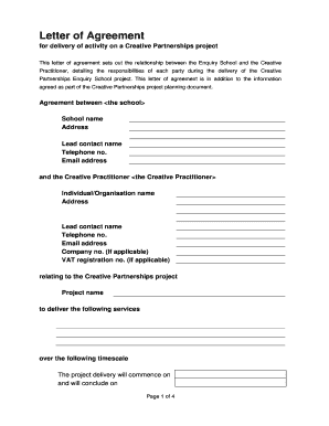 Creative Partnerships Project Agreement