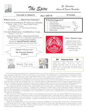 The Spire Alumni amp Friends Newsletter St Stanislaus - ststanislaus