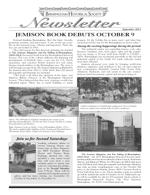 Birmingham Historical Society Newsletter