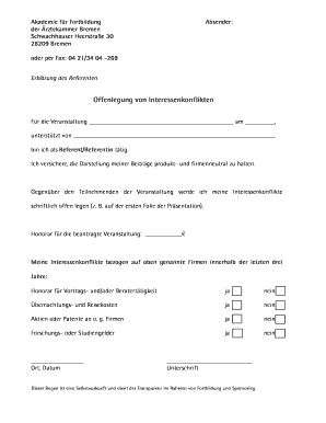 Erklärung des Referenten