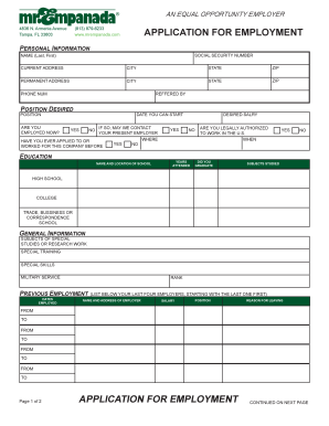 Employment Application Form