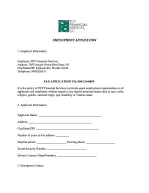 Employment Application Form