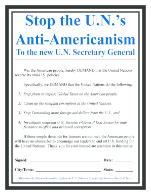 Letter to UN Secretary General