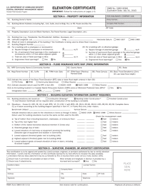 FEMA Elevation Certificate