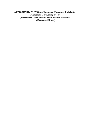 Mathematics Teaching Event Scoring Rubric