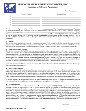 Investment Advisory Agreement