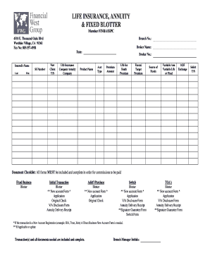 Life Insurance and Annuity Application Form