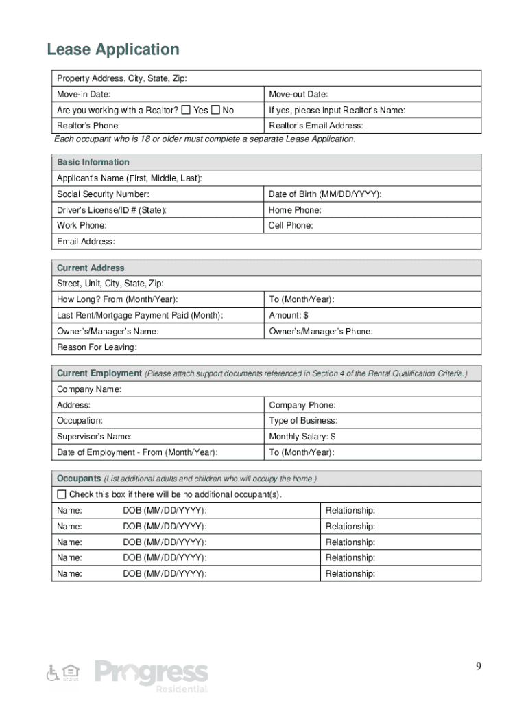 progress residential credit score requirements Preview on Page 1.