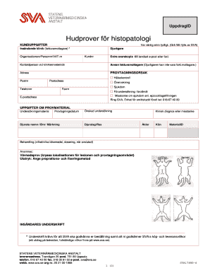 Histopathology Sample Submission Form