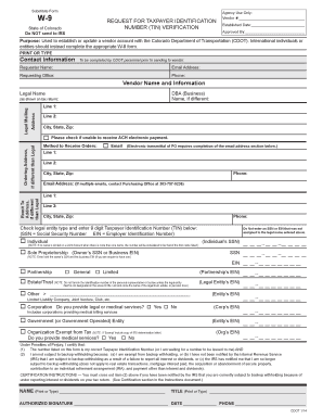 Colorado Substitute W-9 Form