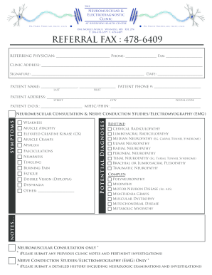 Neuromuscular Consultation Form