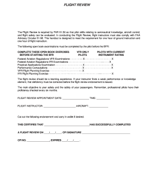 Flight Review Form