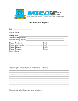 2014 Annual Report Form