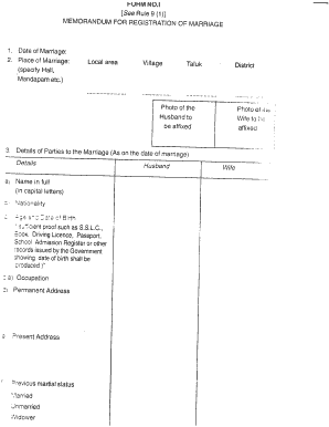 Marriage Registration Form