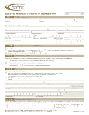 Required Minimum Distribution Election Form