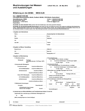 Musiknutzungen bei Messen und Ausstellungen