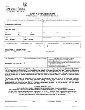 GAP Waiver Agreement
