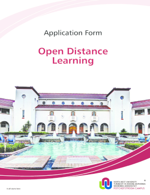 North-West University ODL Application Form