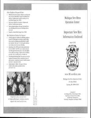 Michigan New Hire Reporting Form