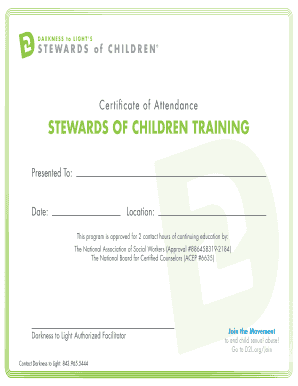 Certificate of Attendance