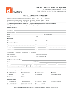 Reseller Credit Agreement