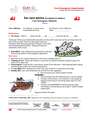 Ear Care Instructions for Children