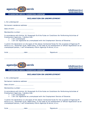 Declaration on Unemployment