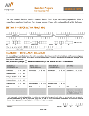 BasicCare Program Enrollment Form