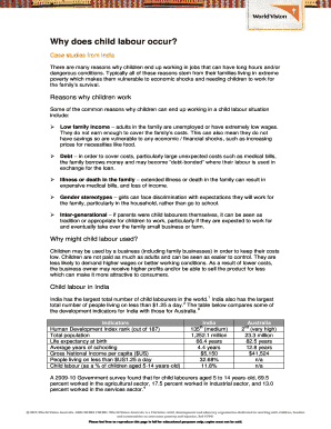 Child Labour Case Studies