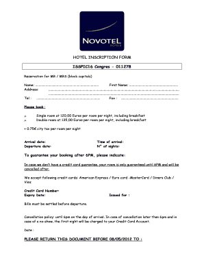 Hotel Reservation Form