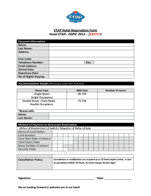 Hotel Reservation Form