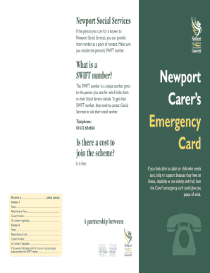 Carer's Emergency Card Application