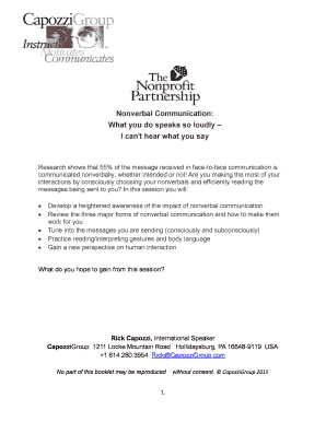 Nonverbal Communication Workshop