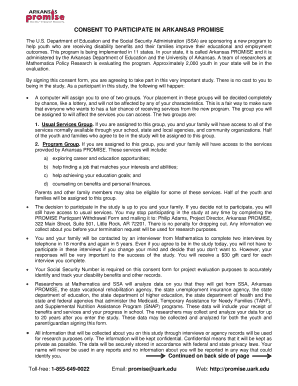 Arkansas Promise Participation Consent Form