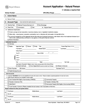 Account Application Natural Person