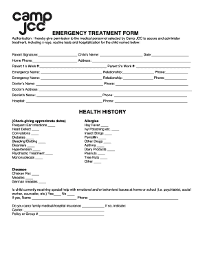 Emergency Treatment Authorization Form