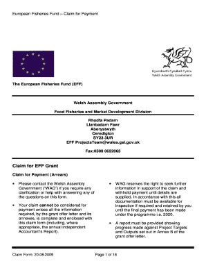 EFF Claim Form CM 210809 to 310812 anonymised - fisheries-conservation bangor ac