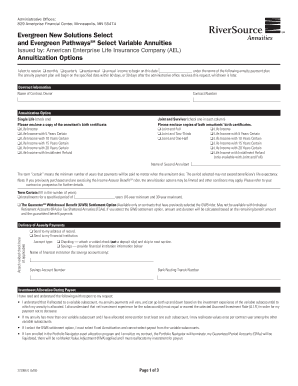 Annuity Payment Plan Election Form