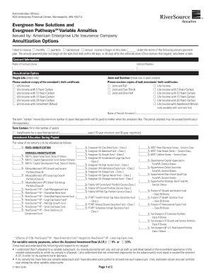 Annuity Payment Plan Request Form